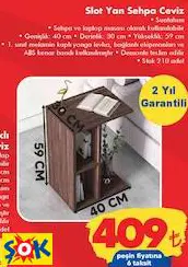 RUUM STORE SLOT YAN SEHPA CEVİZ RUUM STORE SLOT YAN SEHPA CEVİZ